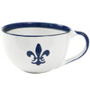 Blue Fleur de Lis Mug with Handle