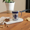 14 oz Mug in Blue Fleur de Lis