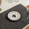 7" Thin Plate in Black Fleur de Lis