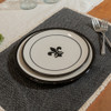 9" Thin Plate in Black Fleur Dis Lis