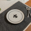 9" Thin Plate in Black Fleur Dis Lis