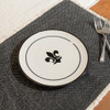 9" Thin Plate in Black Fleur Dis Lis