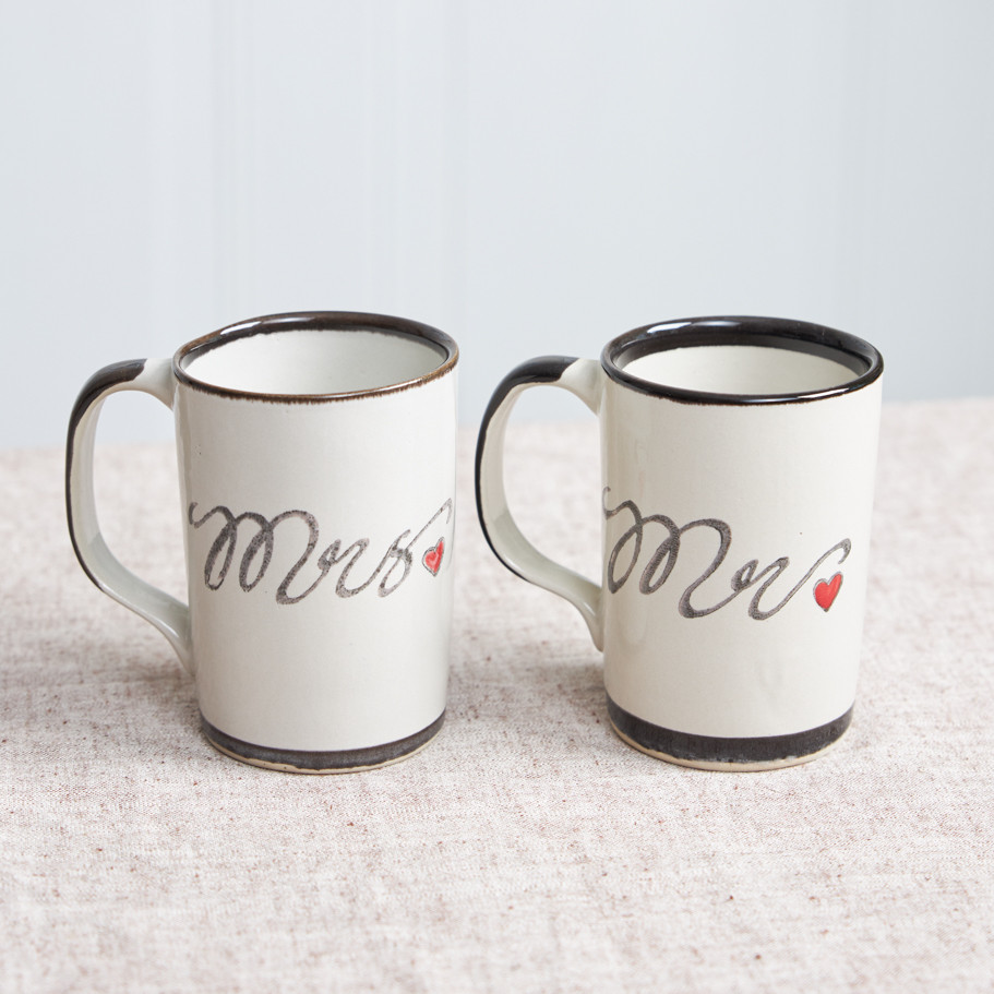 14 oz Mr and Mrs. Mug Pair