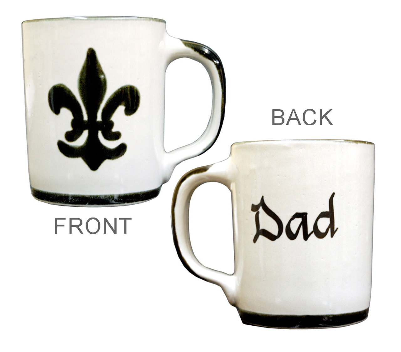 Fleur De Lis Personalized Gray Black