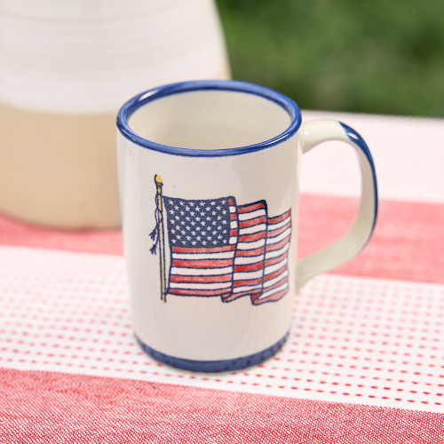 14 oz American Flag Mug 