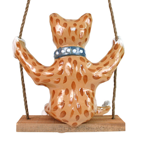 Swinging Cat Birdhouse Stoneware & Co.