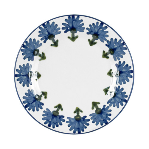 11" Rimmed Plate in Bachelor Button