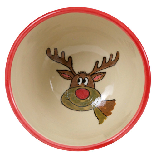 16 oz Bowl with Red Reindeer