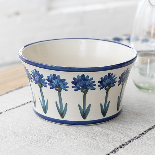 12" Salad Bowl in Bachelor Button