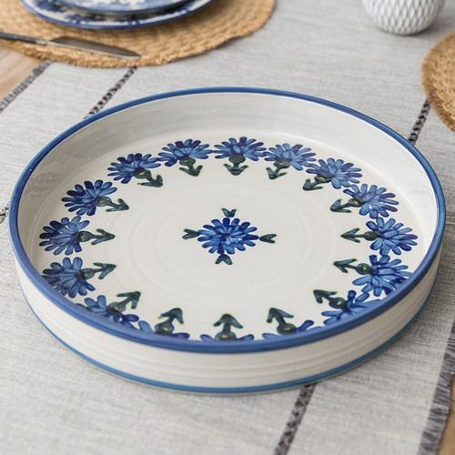 Louisville Stoneware 14" Tray in Bachelor Button