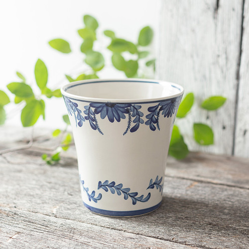 6 1/2" Flared Flower Pot in Elodie