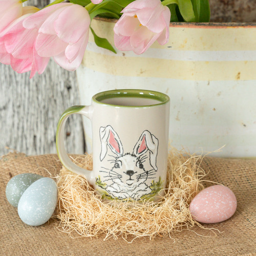 12 oz. Easter Bunny Reusable Ceramic Mugs - 4 Ct.