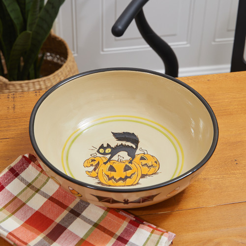 11" Serving Bowl in Halloween Scaredy Cat