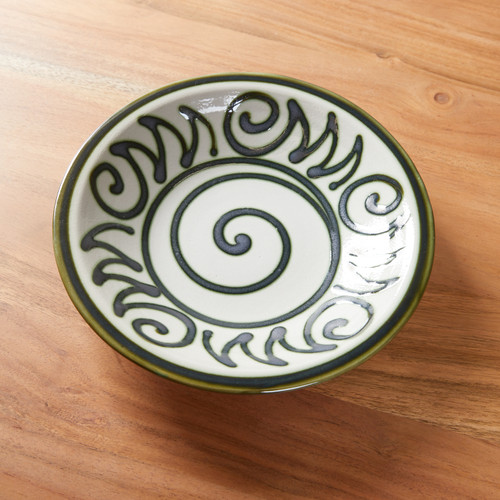 11" Flared Bowl in Graffiti Green