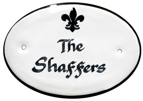 Louisville Stoneware Personalized 8" Oval Door Plaque