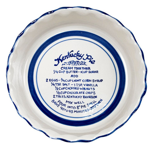 Kentucky Pie Thumb Print Pie Plate - Stoneware & Co.