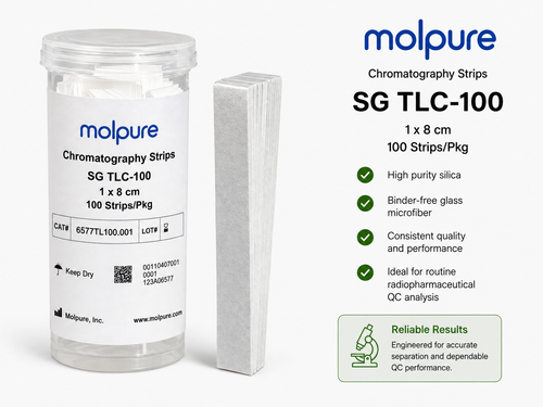 ITLC SG Chromatography Strips, 1 x 8 cm, 100 Strips/Pkg