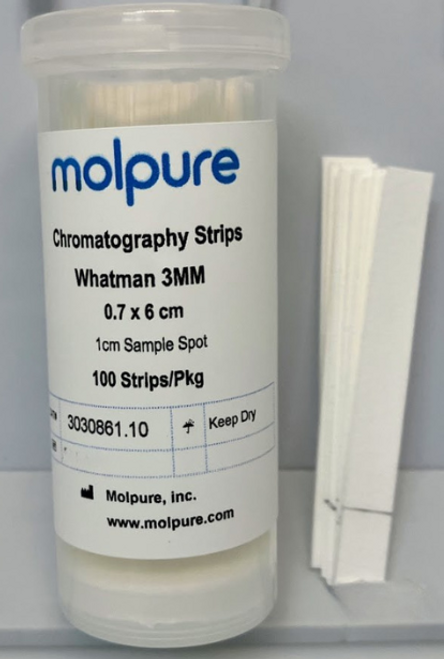 Whatman 3MM, 0.7 x6 cm, 100 Strips/Pkg