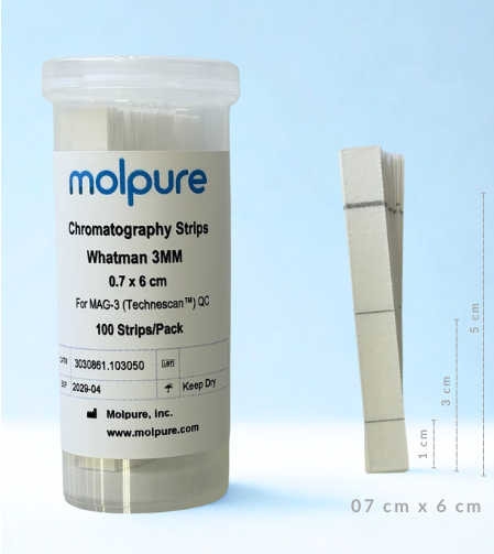 Gray TLC Chromatography Strips, 0.7 x 6 cm, 100 Strips/Pkg