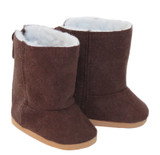 Fits 18" dolls like American Girl and Our Generation

Includes: boots

Made with a brown suede-like material, these Dugg boots are lined with white fleece.  The fasten with zippers on the back.