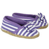 18 inch doll shoes - Purple and White Striped Shoes