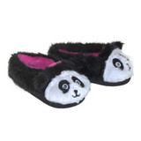 Fits 14" dolls like Wellie Wishers

Fuzzy black and white panda slippers.