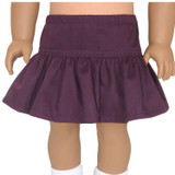 Fits 18" dolls like American Girl
Includes: skirt
Mini skirt with ruffle. Elastic waist.
Fabric: 100% cotton
Color: purple