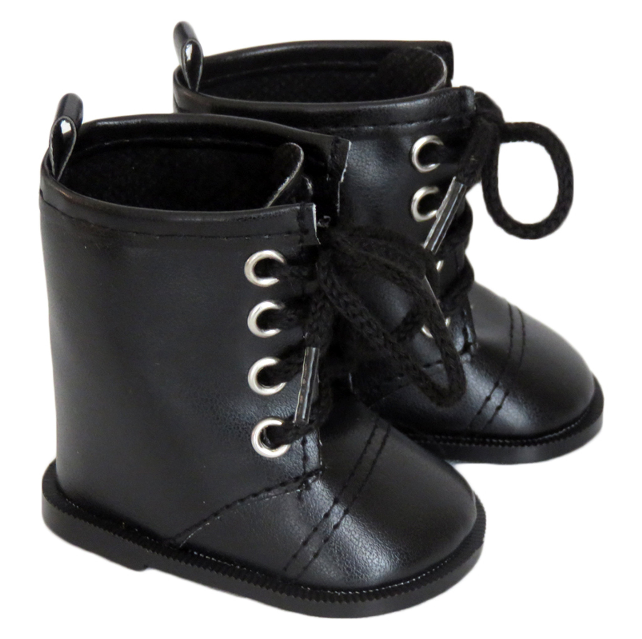 matte black combat boots