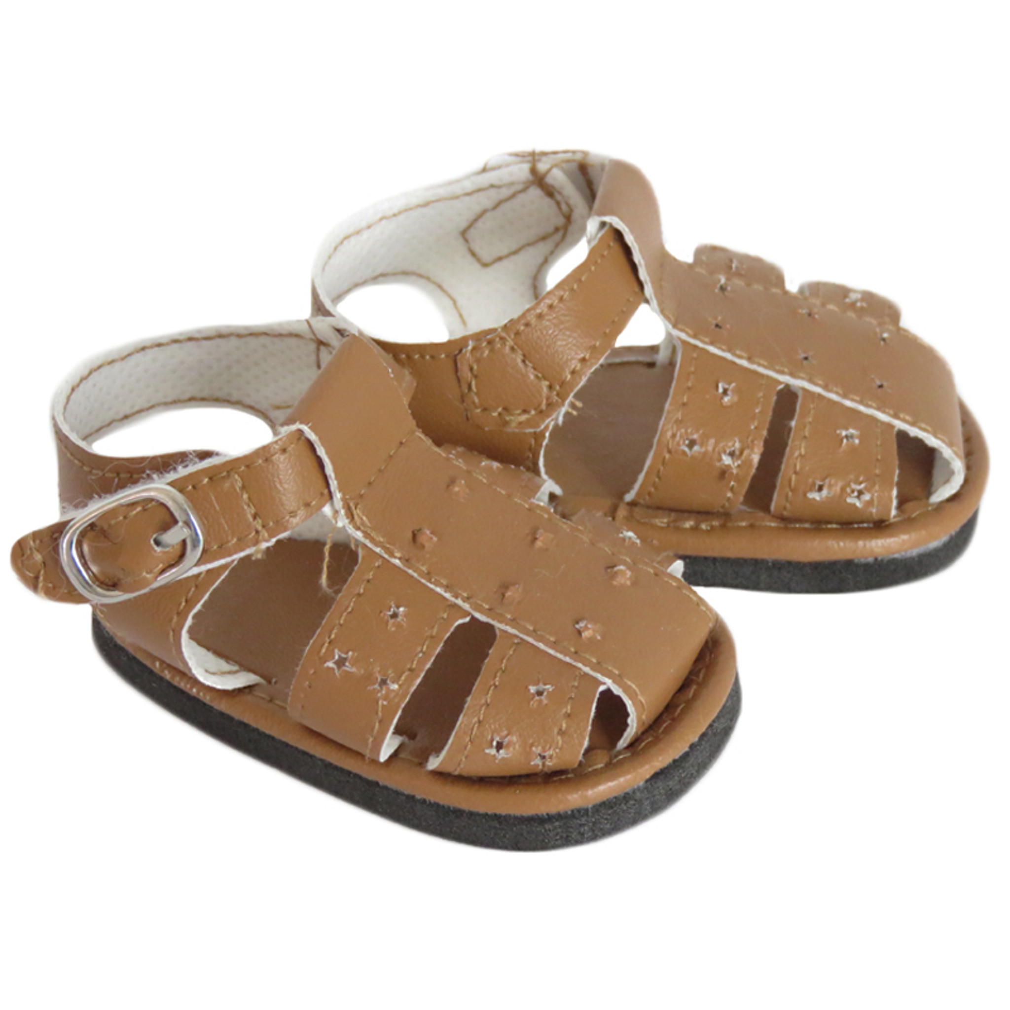 Mibo Avarcas Kids Hook and Loop Brown Leather Slingback Sandals - THE  AVARCA STORE