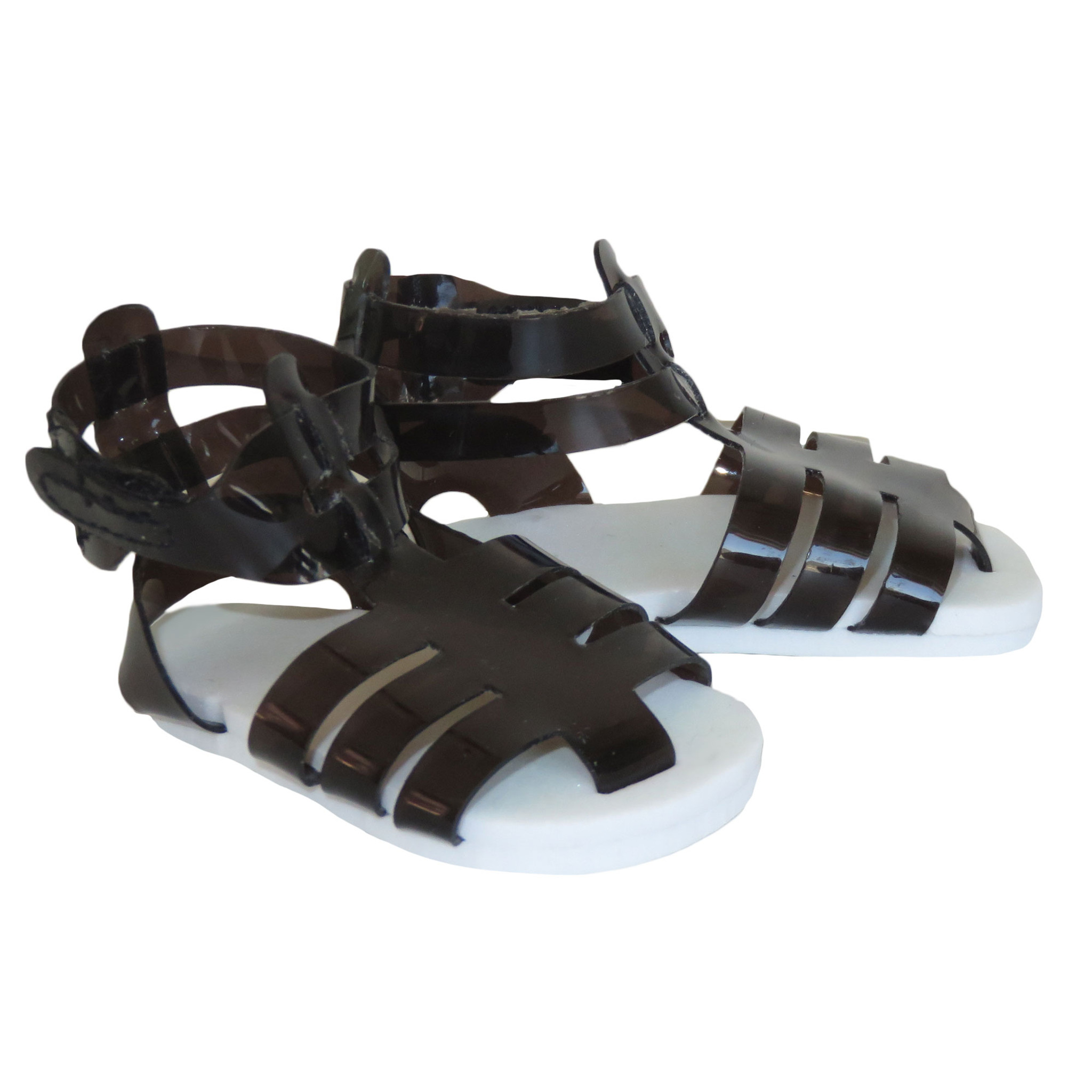 JUJU Black Chunky Jelly Block Heel Sandals | New Look