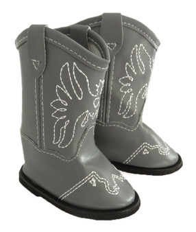 Grey Cowboy Boots for 18 inch dolls