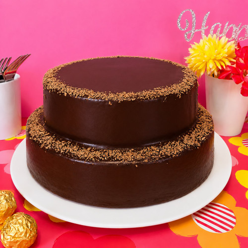Stacked Chocolate Mud Cake