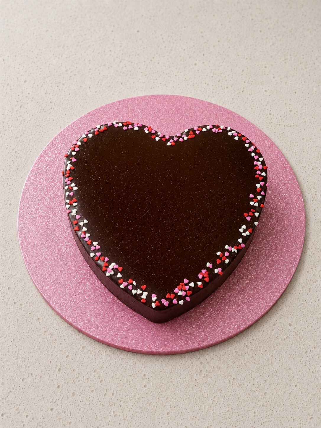 Heart-shaped chocolate mud cake from The Chocolate Cake Company Auckland