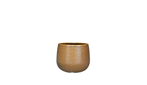 Gabriel pot round ochre - h20xd25cm