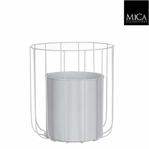 Marakesh pot white - h31xd28cm