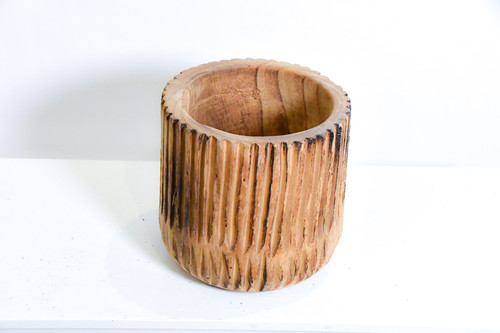 Pia pot d. brown - h24xd24cm