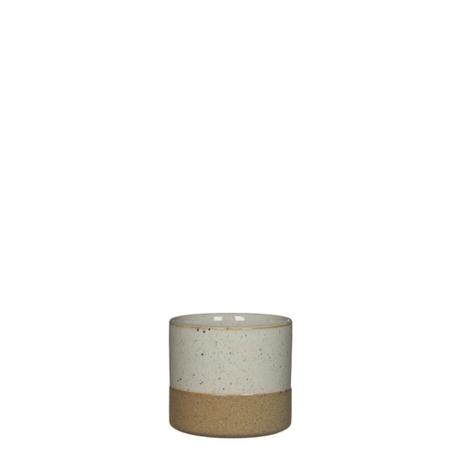 Lago pot round white - h10xd11cm