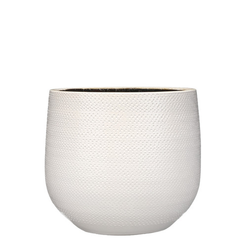 Gabriel pot round white - h25xd29cm