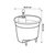 self-watering insert 36cm - LIVING BLACK