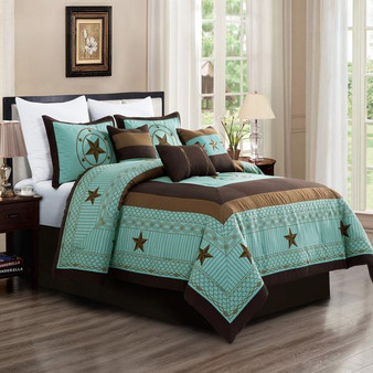 Western Rustic Star Cabin Lodge Comforter Set - 7 Piece