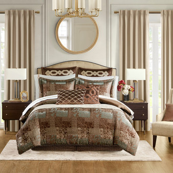 Galleria 4 Piece Brown Comforter Set