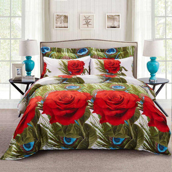 Duvet Cover Set Floral Bedding-Romeo