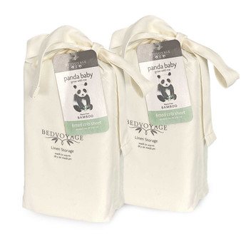 Panda Baby Rayon Viscose Bamboo Crib Sheets 2-pk