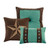 Western Pattern Turquoise Rustic Brown Star Comforter Set - 7 Piece Set