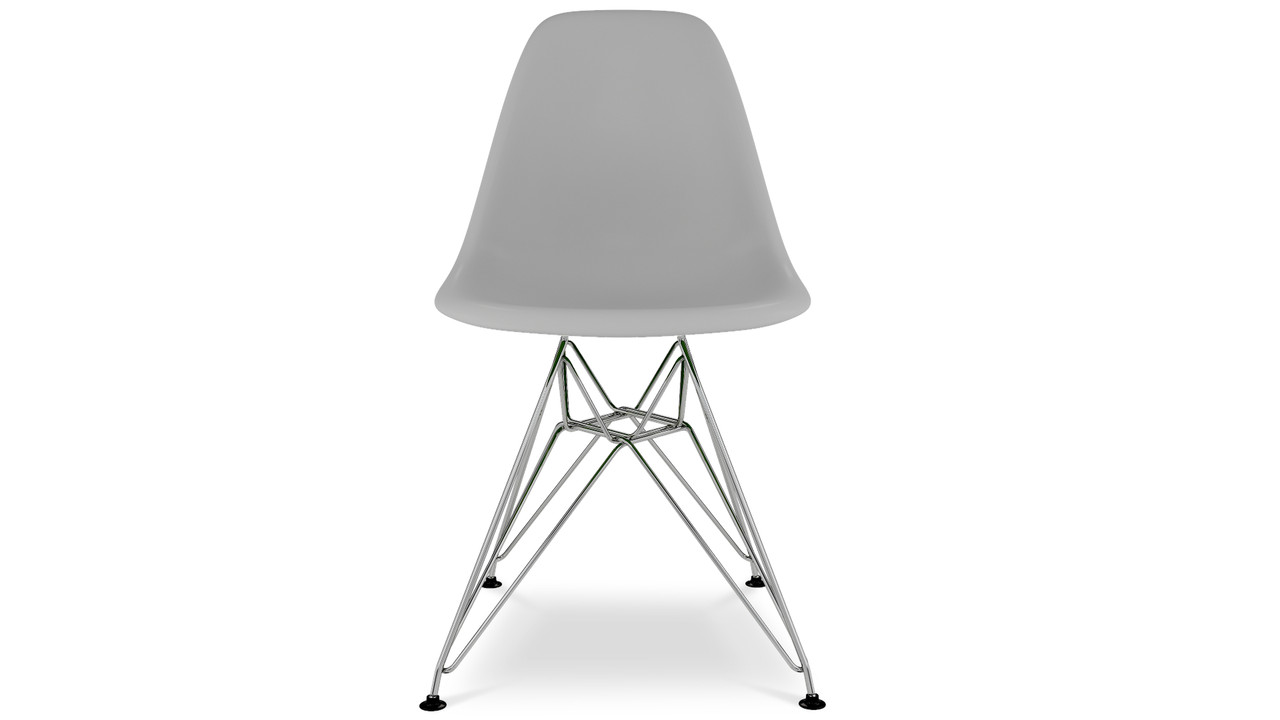 Eiffel Chair With Steel Legs, Gray