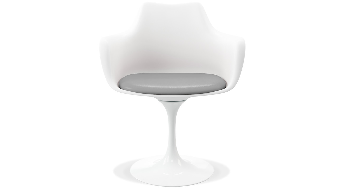 Tulip Swivel Armchair, Gray