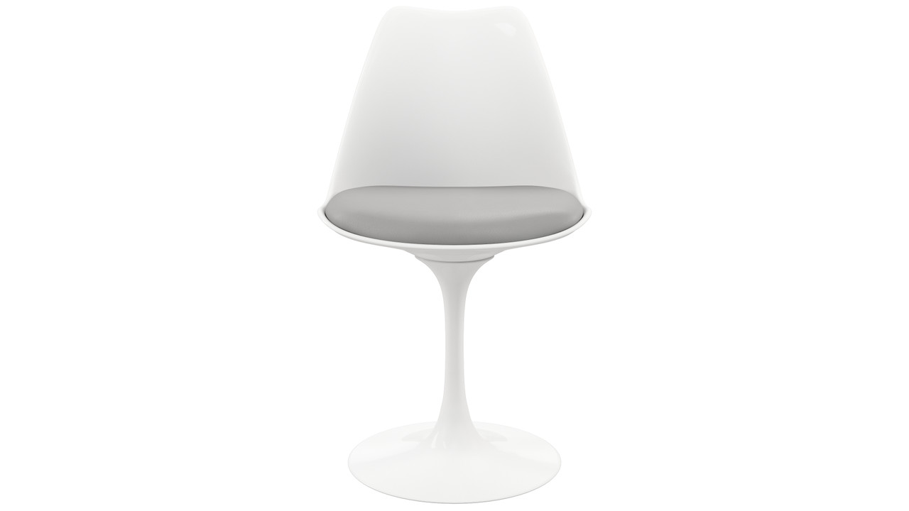 Tulip Swivel Side Chair, Gray