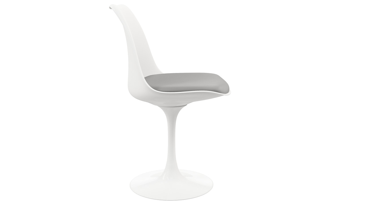 Tulip Swivel Side Chair, Gray