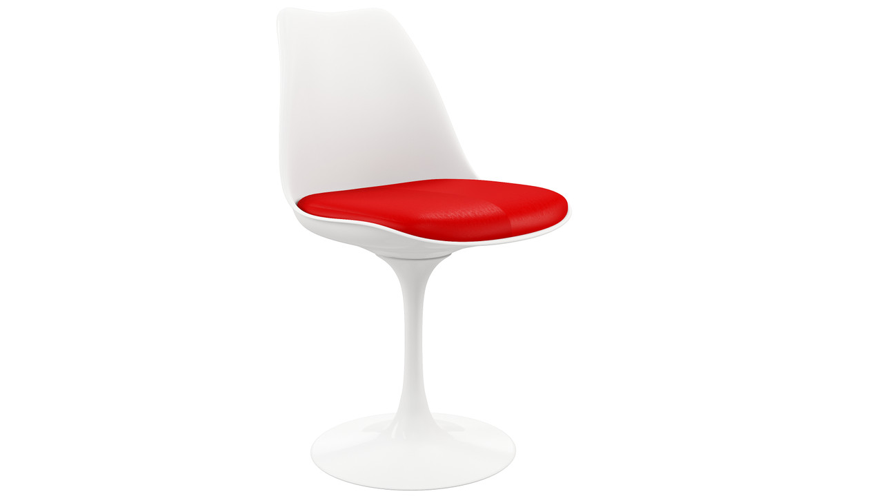 TULIP chair／チューリップチェア Tulip Swivel Side Chair, Red