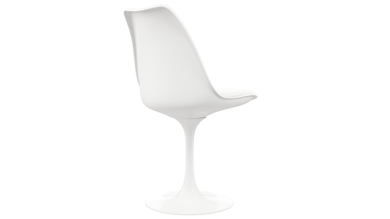 Tulip Swivel Side Chair, White